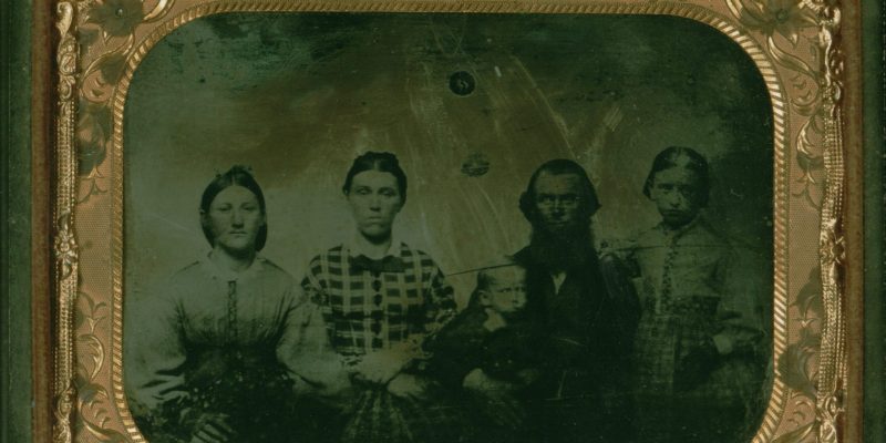 1875 abt, R.H. Lowe, sister, parents, and unknown 1